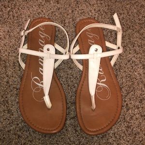 size 10 white rampage sandals.